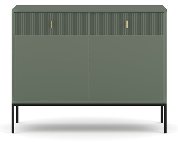 Komoda Magara 2D2S (kouřově zelená + černá)