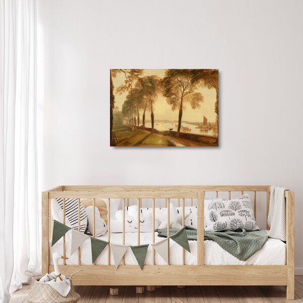 Skleněný obraz - Joseph Mallord William Turner, Mortlake Terrace, reprodukce (70x50 cm)