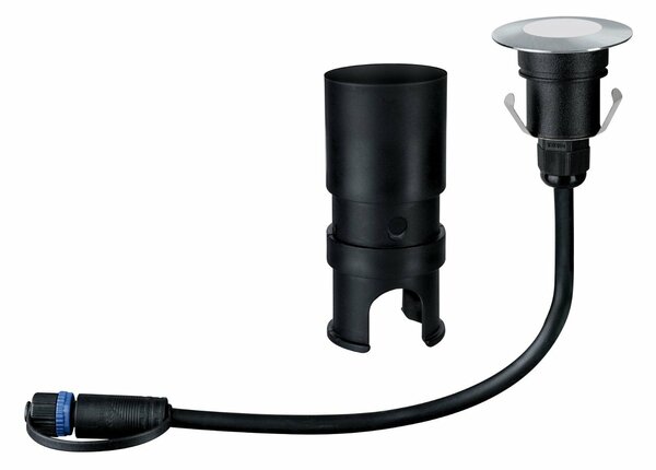 Paulmann Plug&Shine zemní svítidlo Floor Mini IP65 3000K 2,5W 24V stříbrná 939.51 P 93951