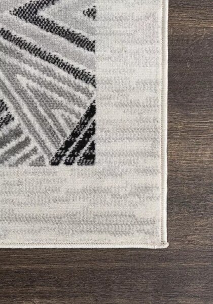 Makro Abra Moderní kusový koberec GRACE 6343A Geometrický krémový světle šedý Rozměr: 120x170 cm