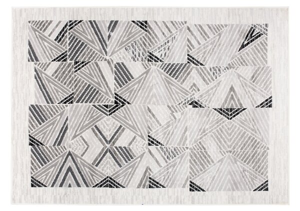 Makro Abra Moderní kusový koberec GRACE 6343A Geometrický krémový světle šedý Rozměr: 120x170 cm