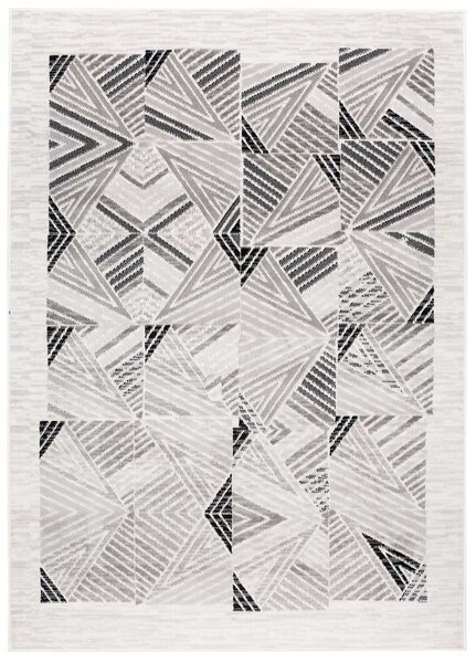 Makro Abra Moderní kusový koberec GRACE 6343A Geometrický krémový světle šedý Rozměr: 120x170 cm
