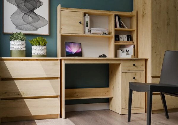 Nástavec na psací stůl 120 cm DEPRA - dub artisan