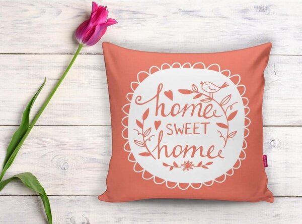 Oranžový povlak na polštář Minimalist Cushion Covers Home Sweet Home, 45 x 45 cm