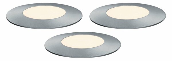 Paulmann Plug&Shine zemní svítidlo Floor Mini IP65 3000K 3x2,5W 24V stříbrná 939.49 P 93949