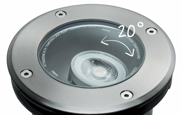 Paulmann Plug&Shine zemní svítidlo IP67 3000K 38° 6W 24V stříbrná nastavitelné 939.08 P 93908