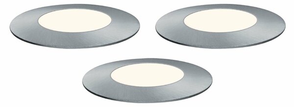 Paulmann Plug&Shine zemní svítidlo Floor Mini IP65 3000K 3x2,5W 24V stříbrná 939.49 P 93949