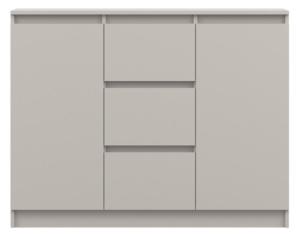 Komoda SOLO 2D3S II, ložnice, příborník 120 cm, barva kašmír/kašmír, dvoudveřová, tři zásuvky, bez úchytek