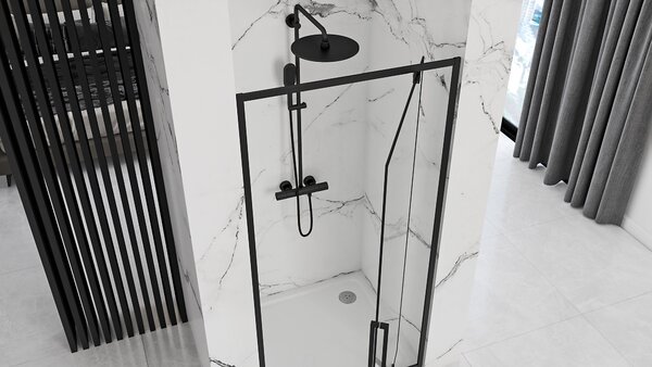Pivotové sprchové dvere Rea RAPID SWING 70 Black