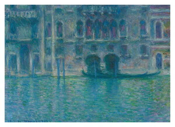 Skleněný obraz - Claude Monet, Palazzo da Mula, Venice, reprodukce (70x50 cm)