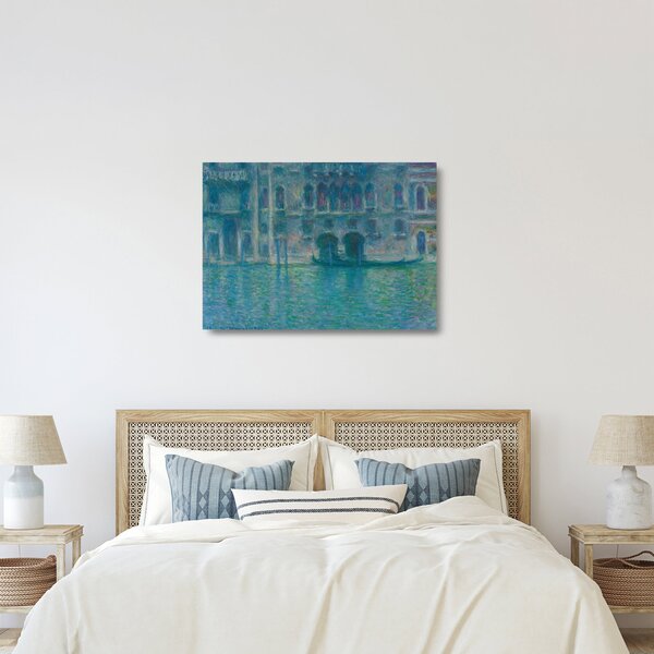 Skleněný obraz - Claude Monet, Palazzo da Mula, Venice, reprodukce (70x50 cm)