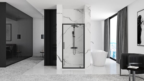 Pivotové sprchové dvere Rea RAPID SWING 70 Black