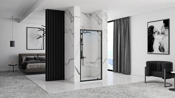 Pivotové sprchové dvere Rea RAPID SWING 70 Black