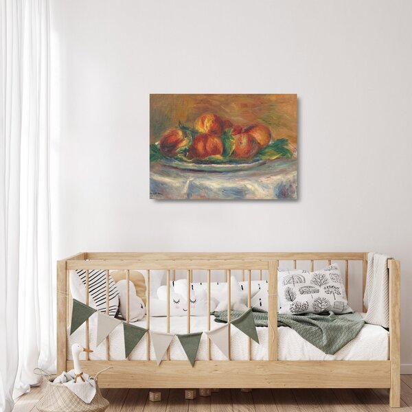 Skleněný obraz - Auguste Renoir, Peaches on a Plate, reprodukce (70x50 cm)