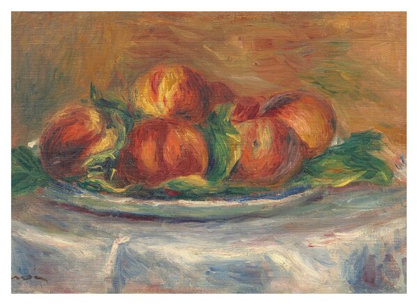 Skleněný obraz - Auguste Renoir, Peaches on a Plate, reprodukce (70x50 cm)