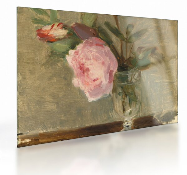 Skleněný obraz - Berthe Morisot, Peonies, reprodukce (70x50 cm)