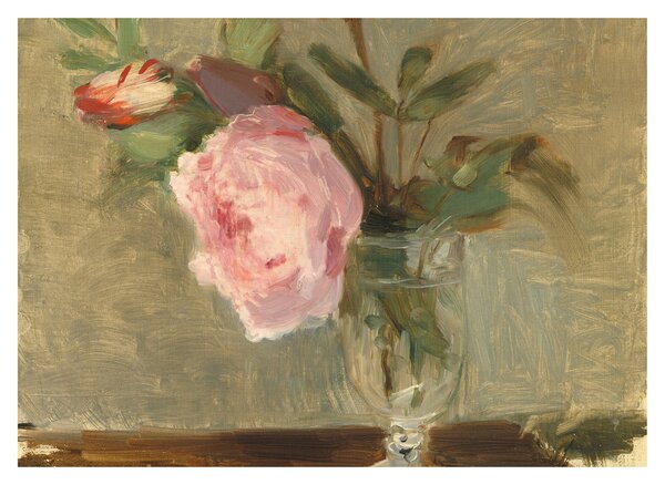 Skleněný obraz - Berthe Morisot, Peonies, reprodukce (70x50 cm)