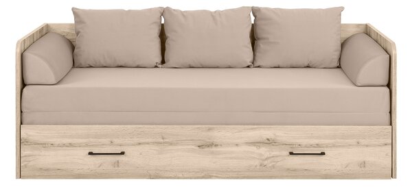 Rozkládací postel 80 cm BRW Tetrix (dub sonoma + béžová)