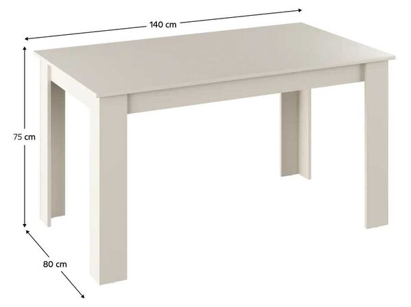 GENERAL NEW JEDALENSKY STOL 140x80 CM CASHMERE