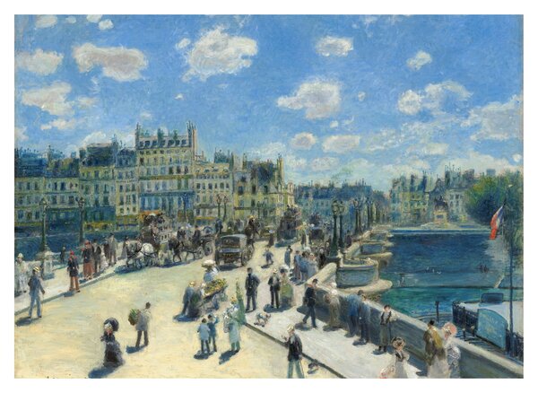 Skleněný obraz - Auguste Renoir, Pont Neuf, Paris, reprodukce (70x50 cm)