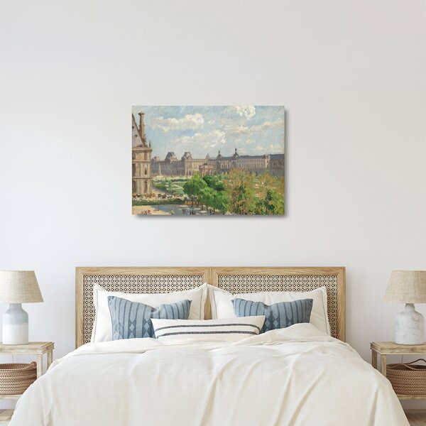 Skleněný obraz - Camille Pissarro, Place du Carrousel, Paris, reprodukce (70x50 cm)