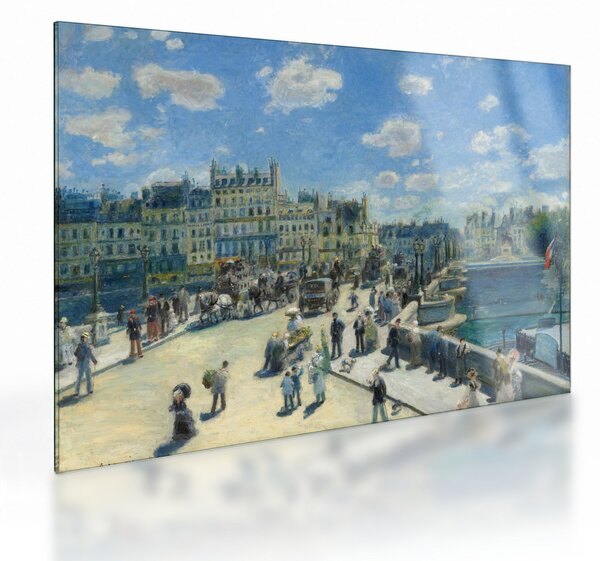 Skleněný obraz - Auguste Renoir, Pont Neuf, Paris, reprodukce (70x50 cm)