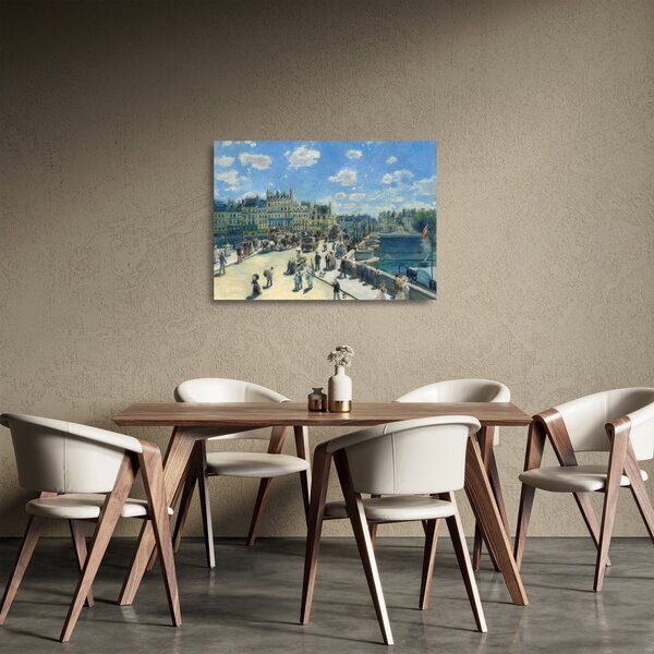Skleněný obraz - Auguste Renoir, Pont Neuf, Paris, reprodukce (70x50 cm)