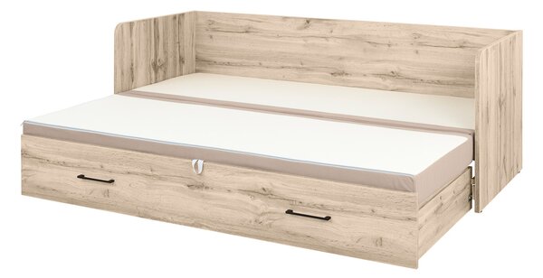 Rozkládací postel 80 cm BRW Tetrix (dub sonoma + béžová)