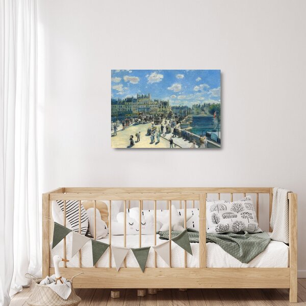 Skleněný obraz - Auguste Renoir, Pont Neuf, Paris, reprodukce (70x50 cm)