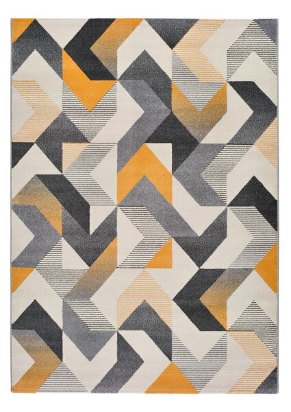 Oranžovo-šedý koberec Universal Gladys Abstract, 60 x 120 cm