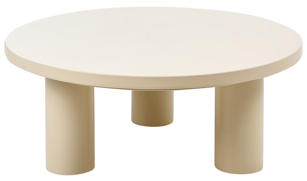 Zahradní konferenční stolek VIPITENO 80 cm 80 cm Kov Béžová