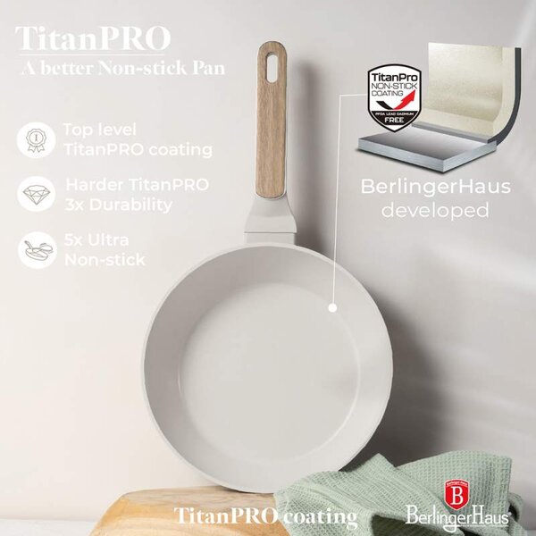 Pánev s poklicí s titanovým povrchem 24 cm Sahara Nordic Collection