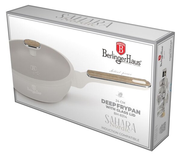 Pánev s poklicí s titanovým povrchem 24 cm Sahara Nordic Collection