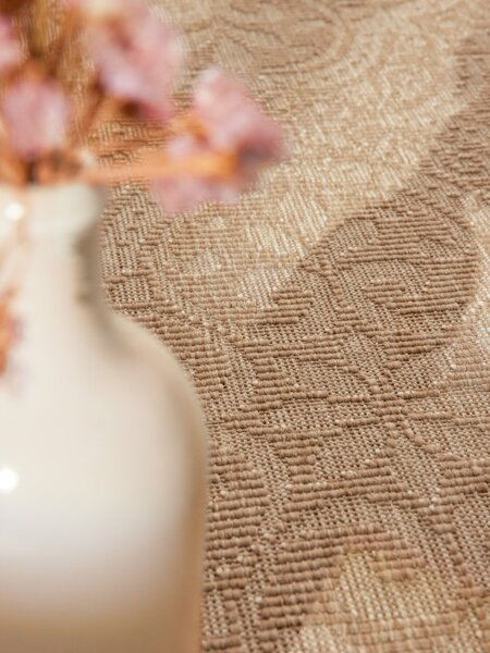 Oboustranný koberec Hanse Home Duet Rosel naturální / bílý kruh