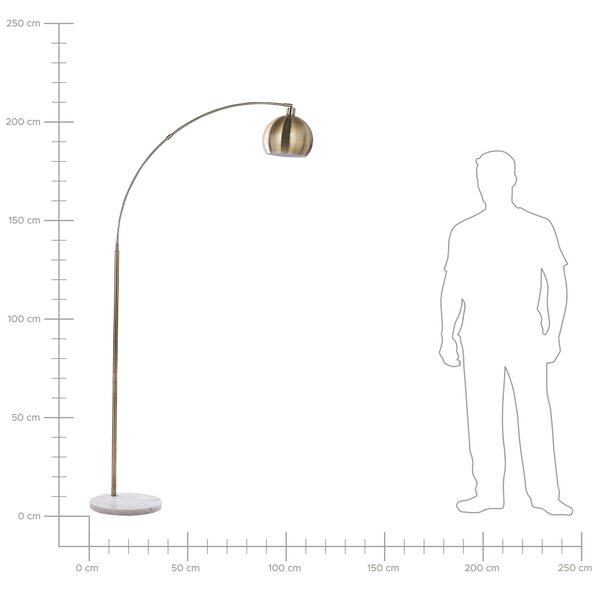 Stojací lampa PAROO Kov Mosazná