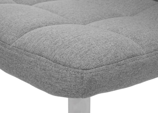 Jídelní židle Kavala, kuchyňská židle Židle, otočná MVG-certifikát látka/textil světle šedá, chromová podnož