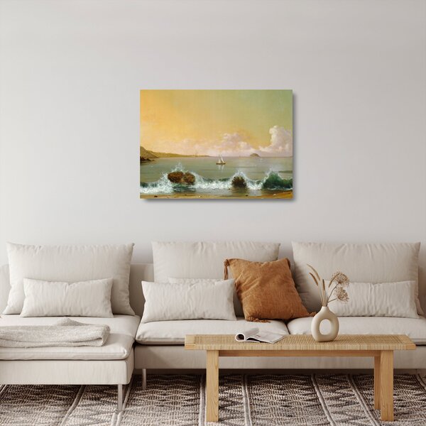 Skleněný obraz - Martin Johnson Heade, Rio de Janeiro Bay, reprodukce (70x50 cm)