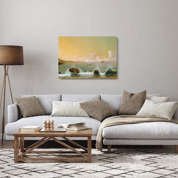 Skleněný obraz - Martin Johnson Heade, Rio de Janeiro Bay, reprodukce (70x50 cm)
