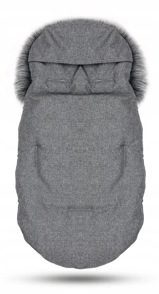 Dětský fusak do kočárku BABYMAM Premium - tmavě šedý melange