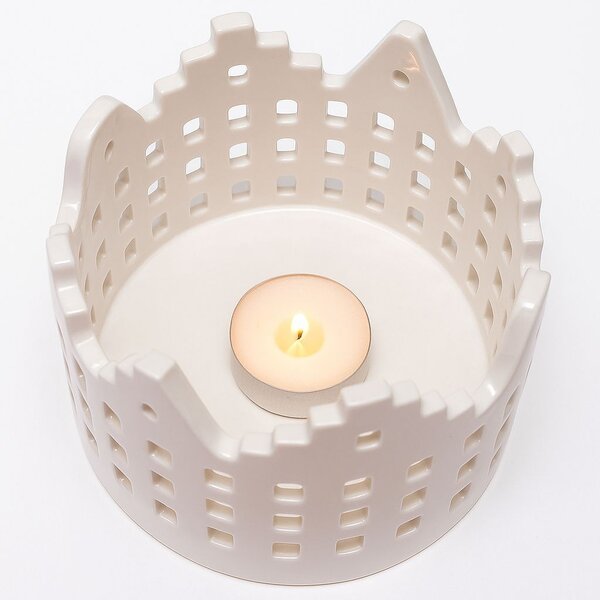 Svícen porcelánový domky 10,5*8,5cm 9305201-1A