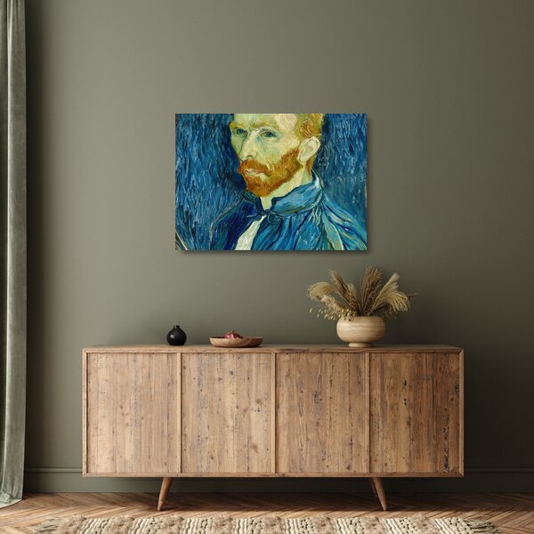 Skleněný obraz - Vincent van Gogh, Self-Portrait, reprodukce (70x50 cm)