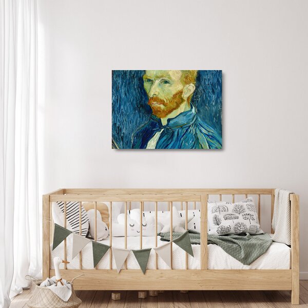 Skleněný obraz - Vincent van Gogh, Self-Portrait, reprodukce (70x50 cm)