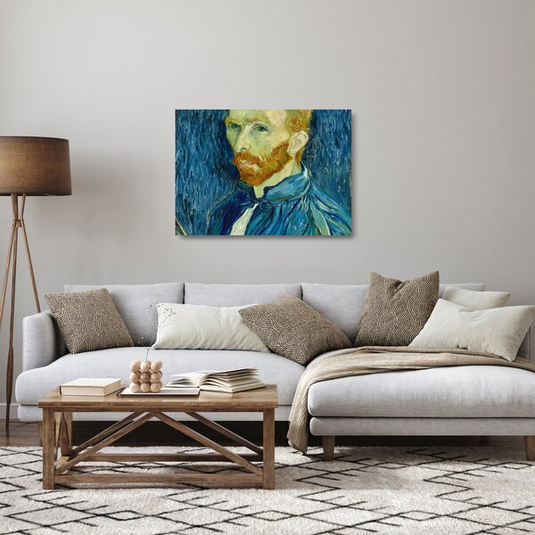Skleněný obraz - Vincent van Gogh, Self-Portrait, reprodukce (70x50 cm)