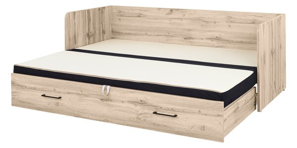 Rozkládací postel 80 cm BRW Tetrix (dub sonoma + černá)