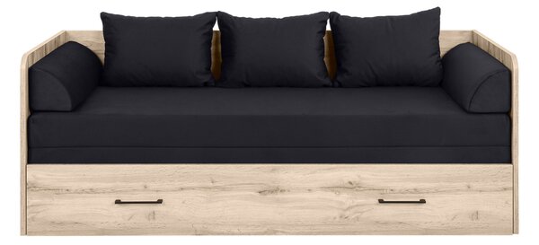 Rozkládací postel 80 cm BRW Tetrix (dub sonoma + černá)