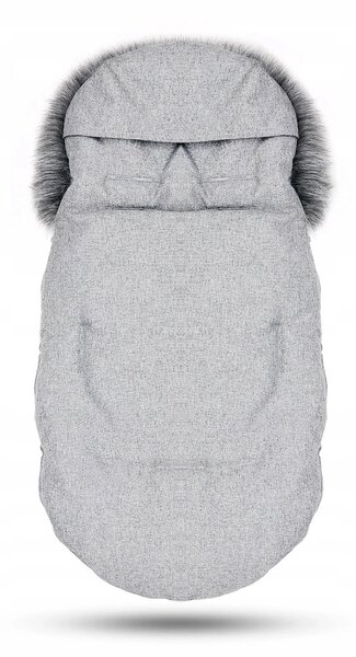 Dětský fusak do kočárku BABYMAM Premium - světle šedý melange