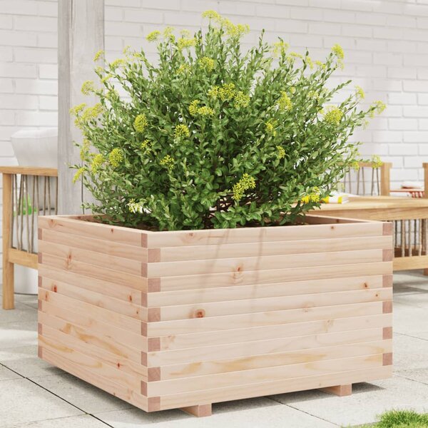 Zahradní truhlík 80 x 80 x 49,5 cm masivní borové dřevo
