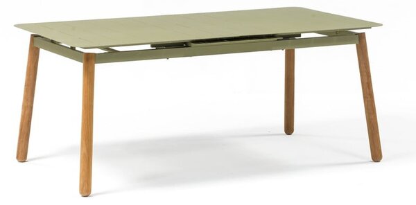 Olivově zelený kovový zahradní stolek Ezeis Alicante, 160 x 80 cm