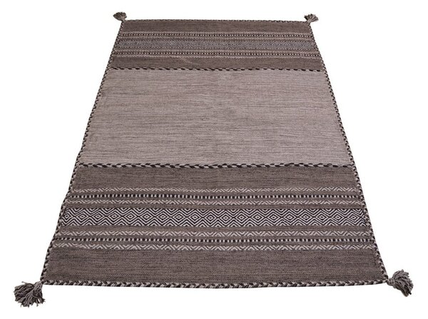 Šedo-béžový bavlněný koberec Webtappeti Antique Kilim, 120 x 180 cm
