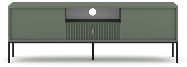 TV stolek/skříňka Magara 2D1S (kouřově zelená + černá)